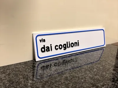 Italian Road Sign Editable