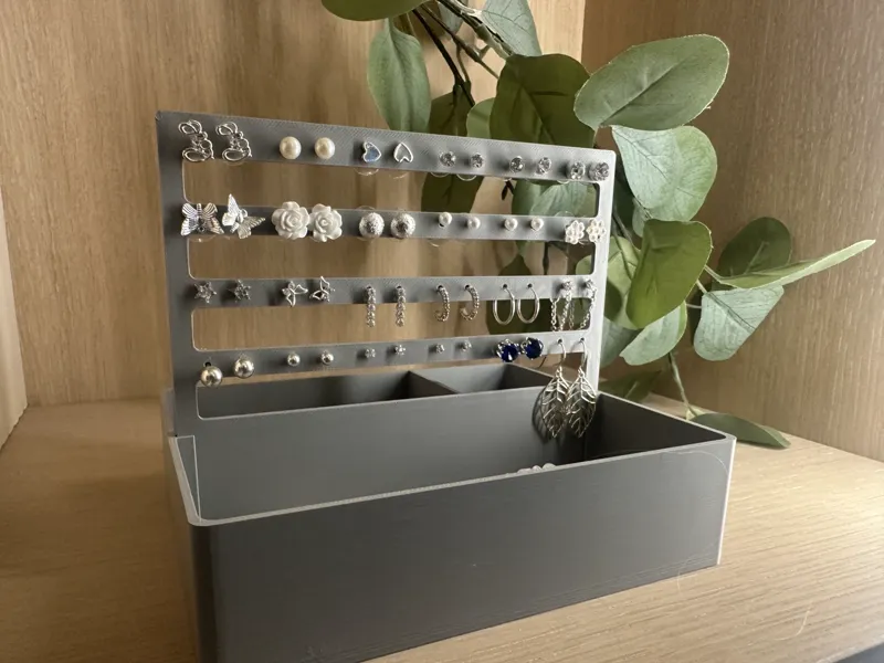 Elegant 24-Pair Earring Stand with Jewelry Tray