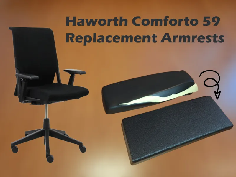Armrest replacement for Haworth Comforto 59