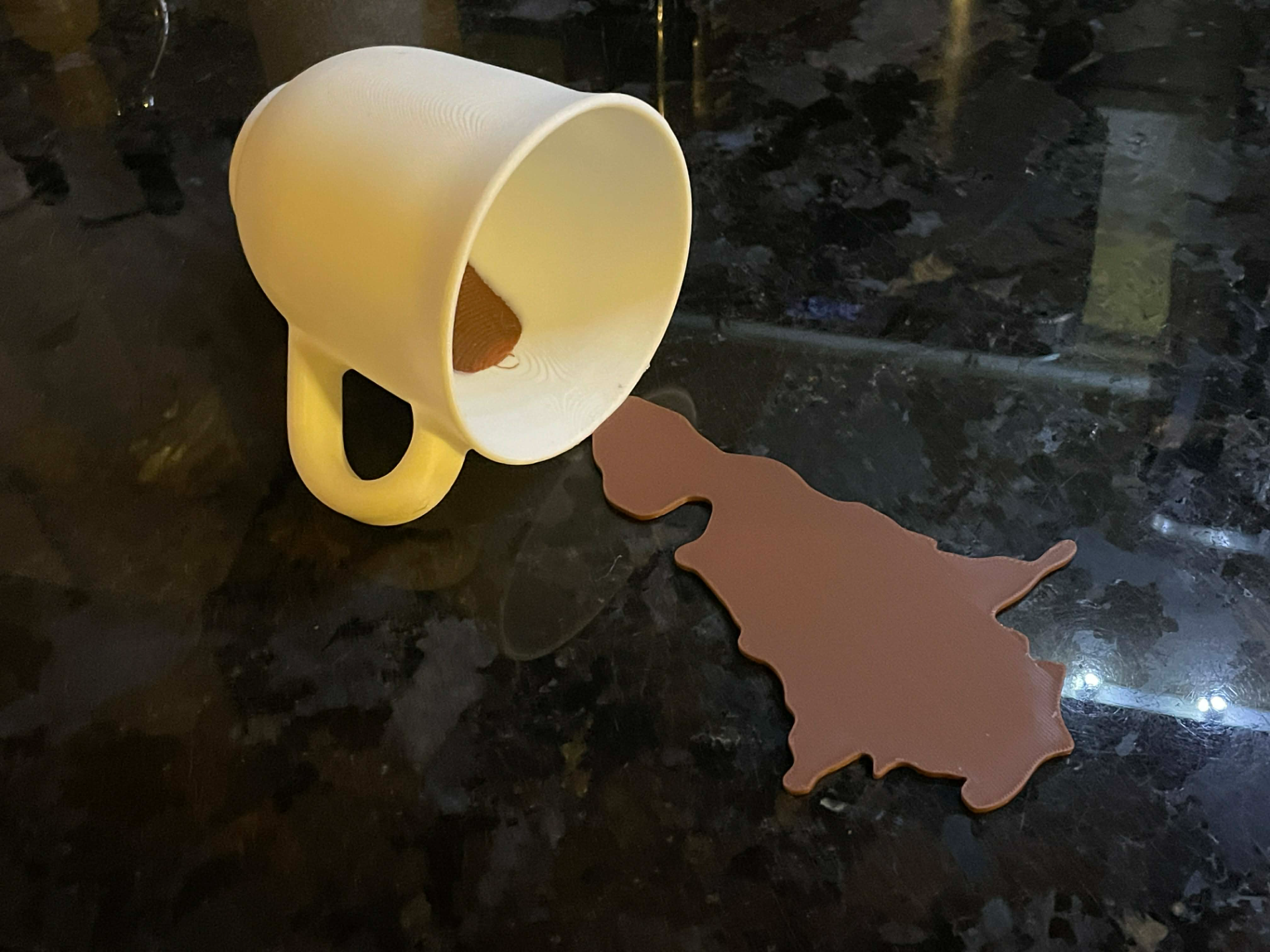 Spilled Coffee or Coco prank