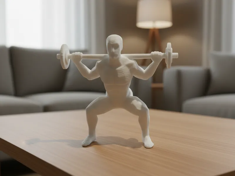Mini Atleta in Squat – Fitness Figurina
