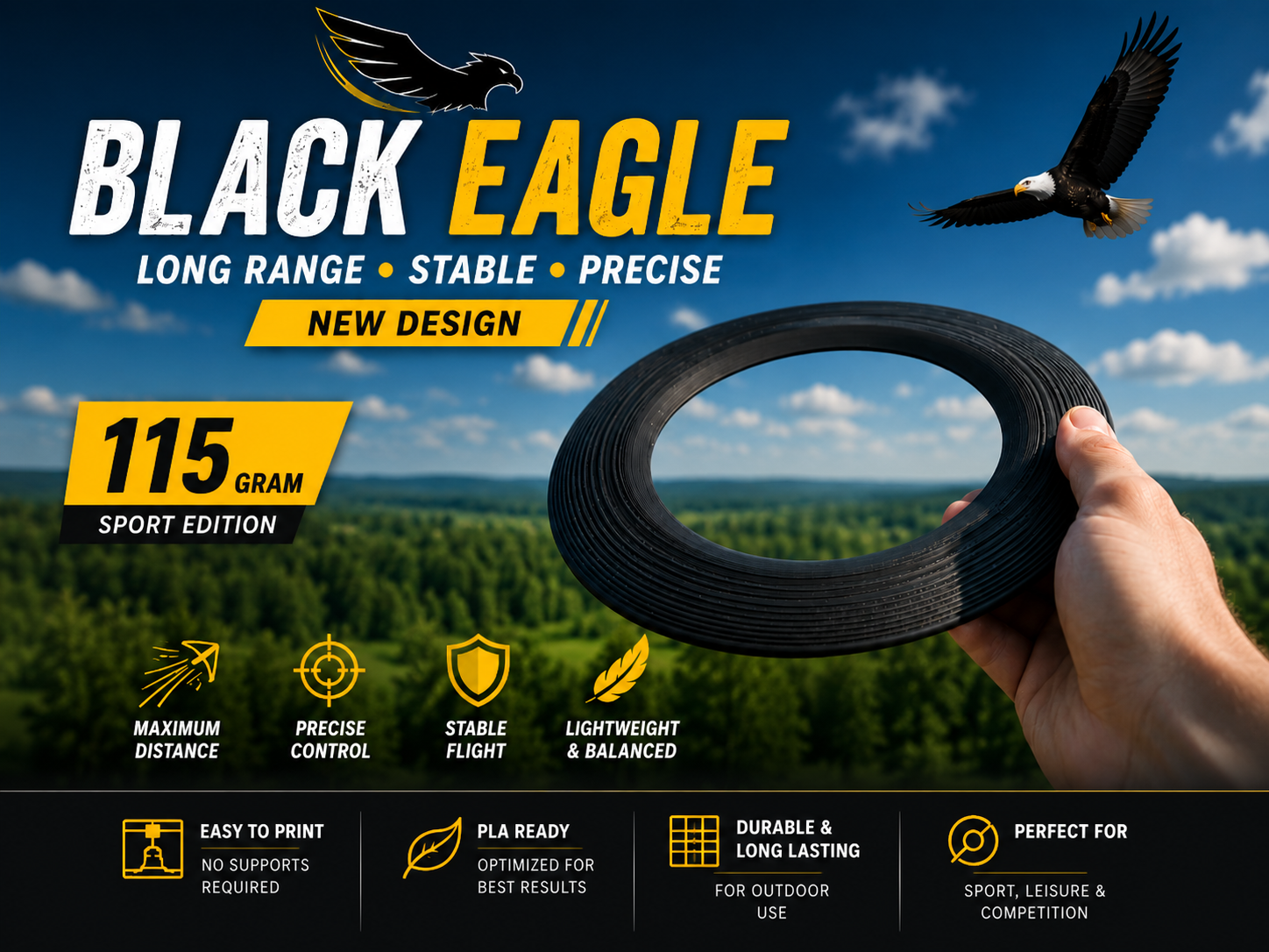 Black Eagle – 115g Sport Frisbee