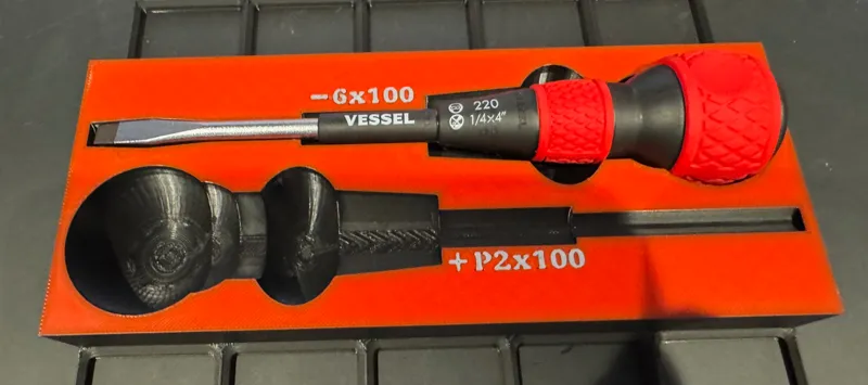 Vessel Ballgrip Flathead/Philips Set Gridfinity