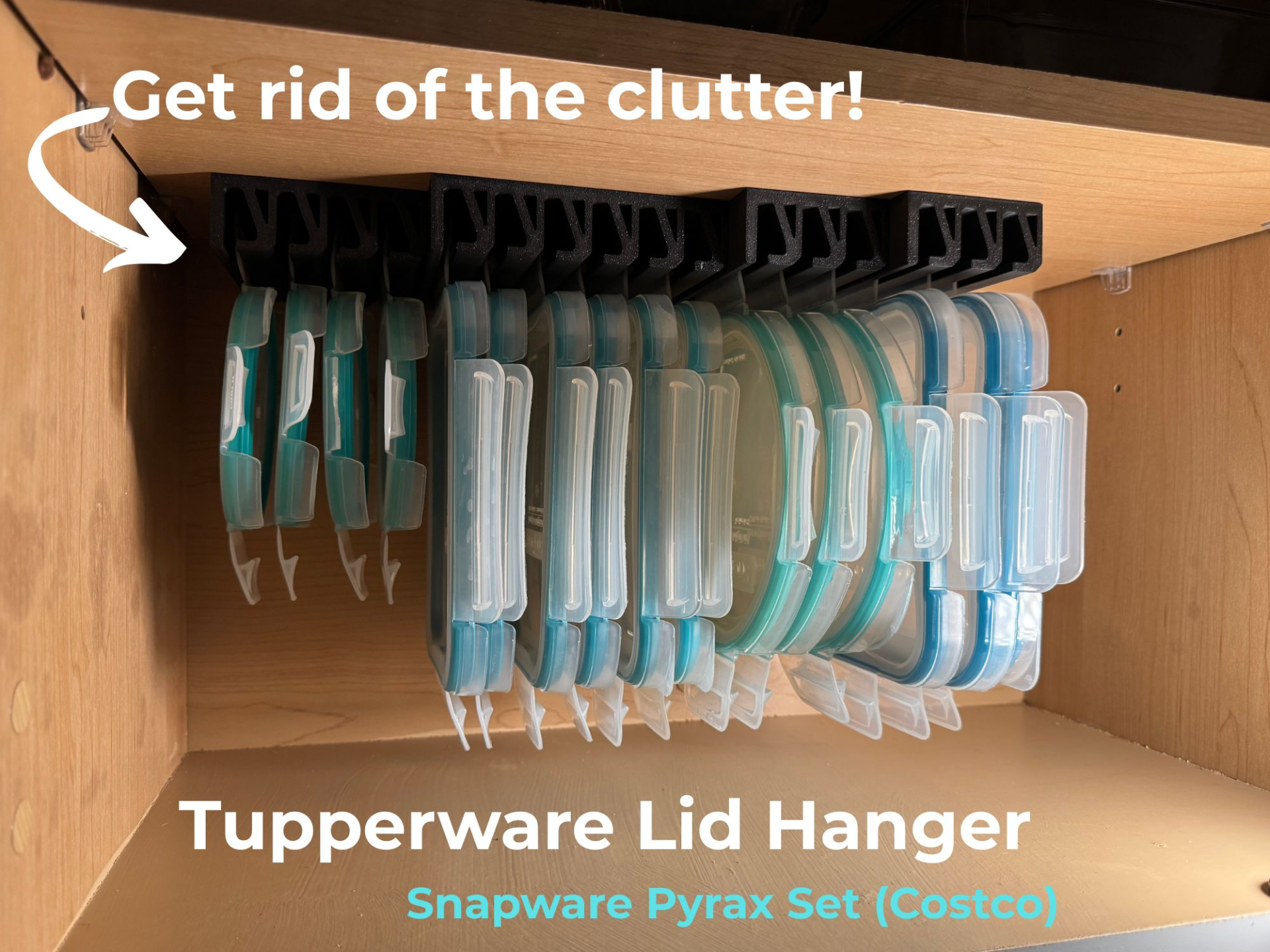 Tupperware Lid Hanger/Organizer (Snapware Lids)