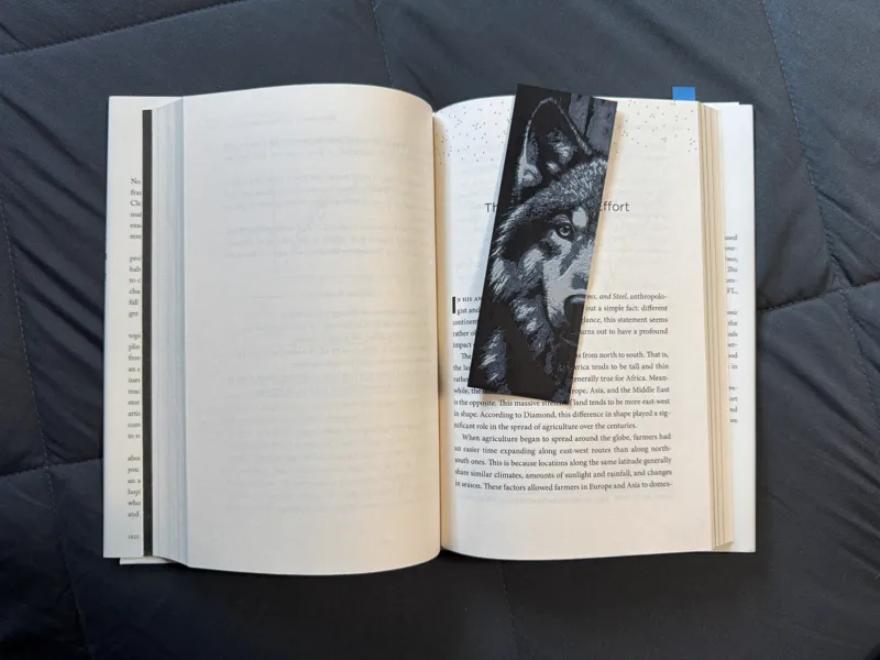 Wolf bookmark