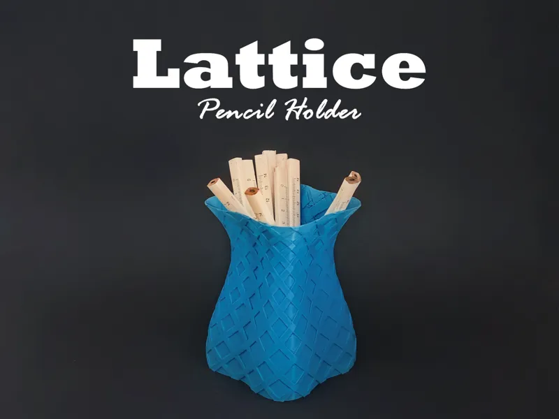 Lattice Vase Pencil Holder-Woven Diamond Organizer