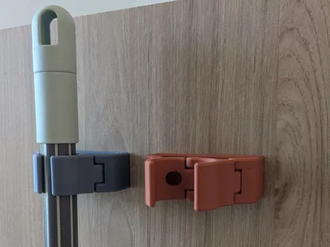 Broom Handle Holder Print in Place view 3
