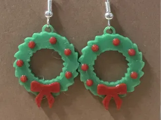 Christmas Wreath Earrings