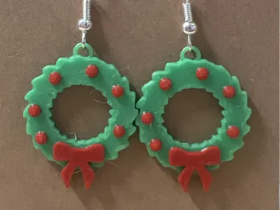 Christmas Wreath Earrings