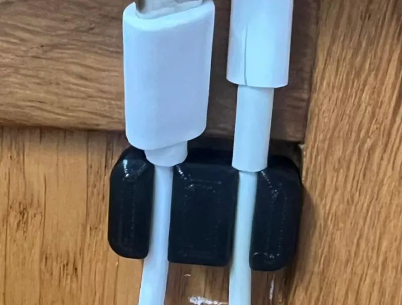 Two gang cable holder clip