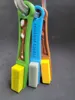 One color handle with topography and fluzzy skin