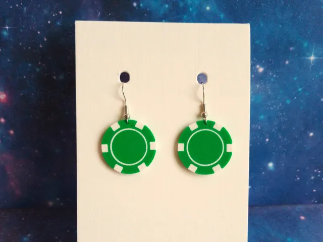 Poker chip - earrings