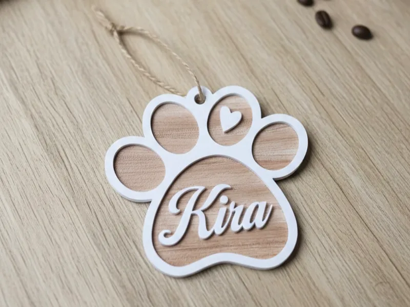 Universal Pet Paw Print Sign - Add your Name