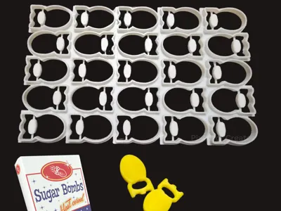 Sugar Bombs Cereal Pieces Cookie Clay Cutter