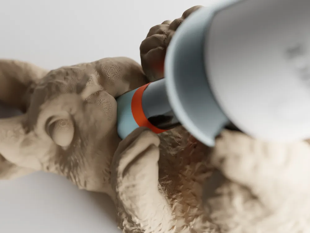 Ornamento decorativo da collezione con statuetta di coniglio dal design speciale