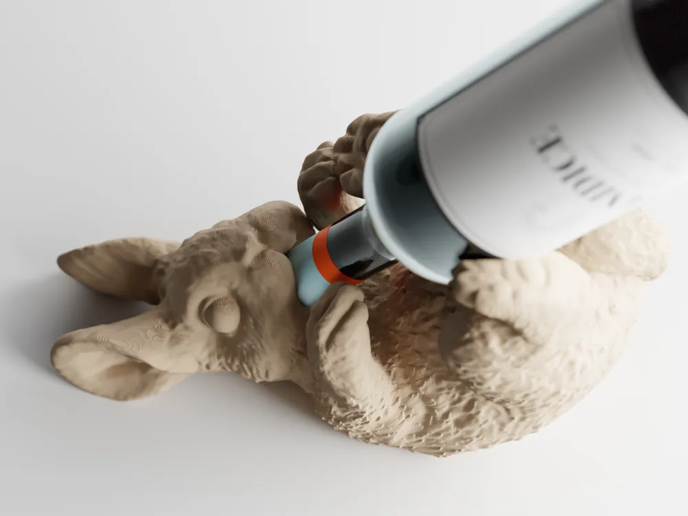 Ornamento decorativo da collezione con statuetta di coniglio dal design speciale