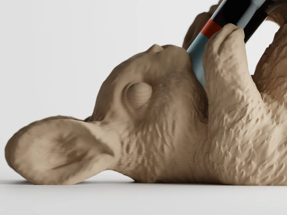 Ornamento decorativo da collezione con statuetta di coniglio dal design speciale