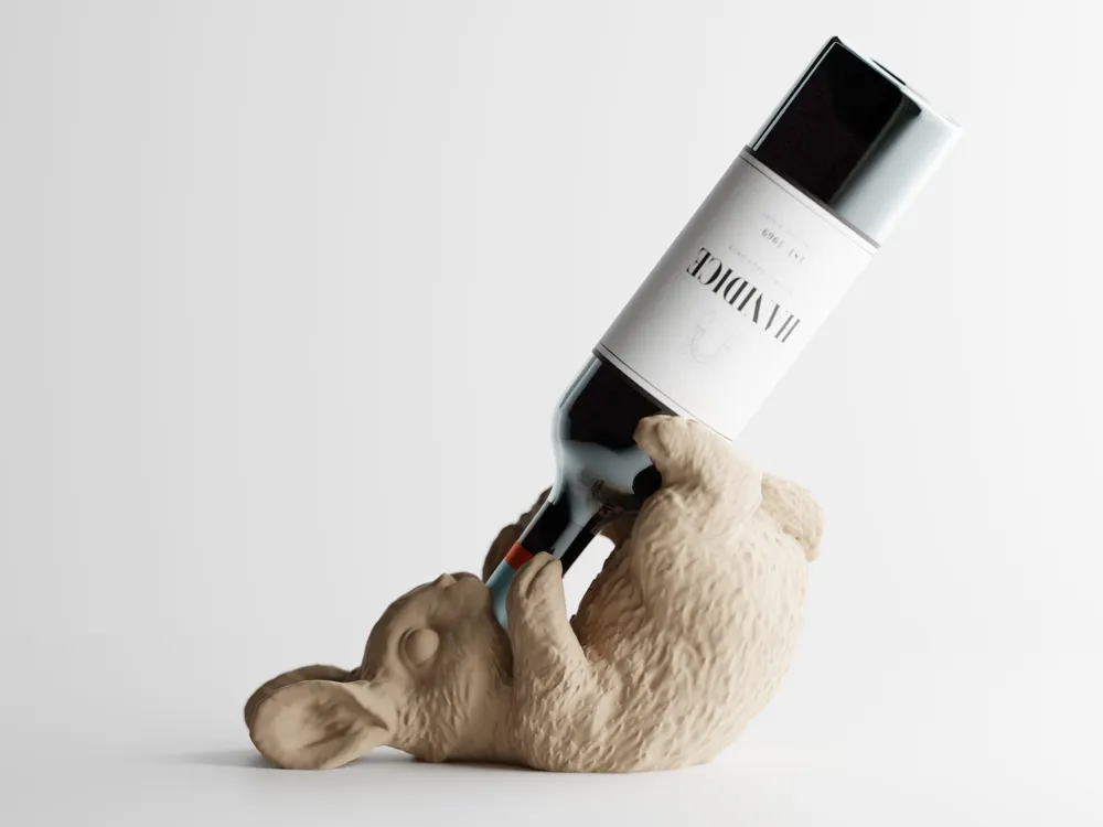 Ornamento decorativo da collezione con statuetta di coniglio dal design speciale