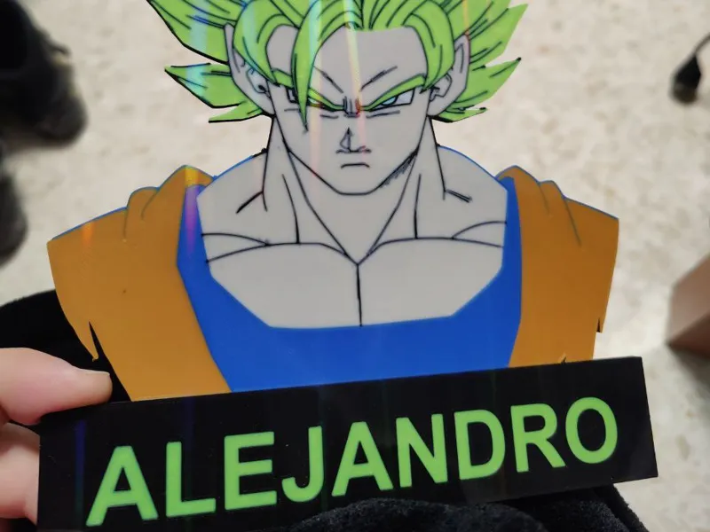Goku super sayan con nombre
