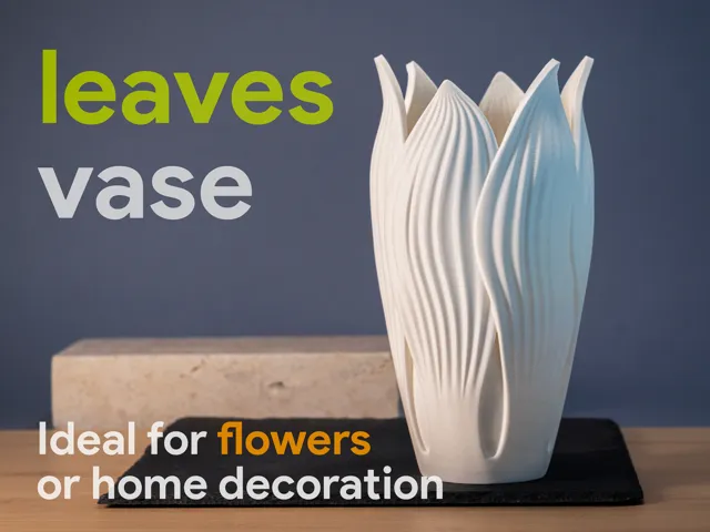 Leaves Vase Design Decor