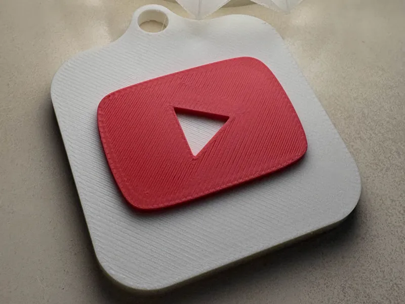 Youtube Logo Keychain