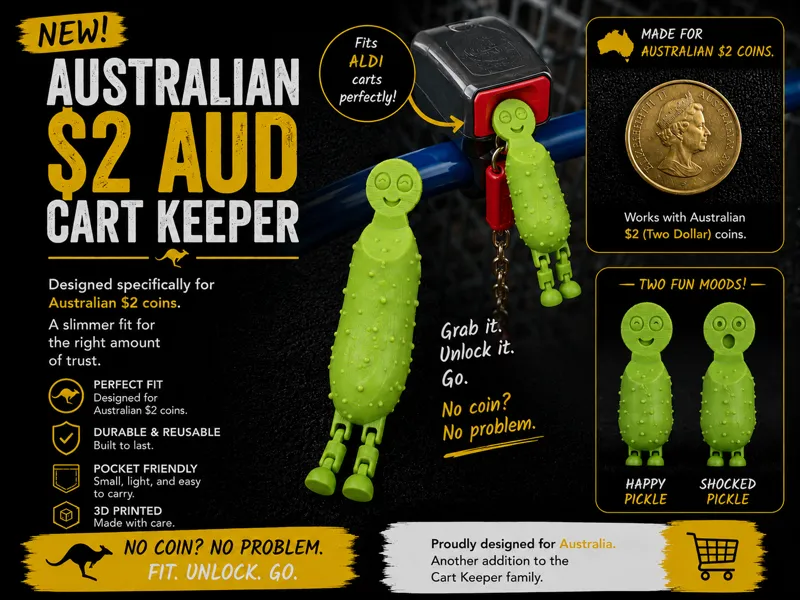 Australia $2 AUD Pickle Cart Keeper