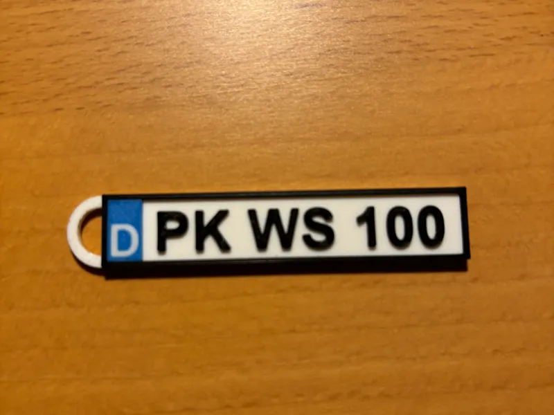 Nummernschild Schlüsselanhänger