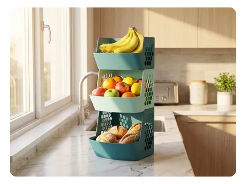 Organizador: Stackable Fruit & Pantry Kitchen Storage Baskets — referencia de MakerWorld
