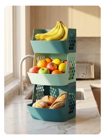 Organizador: Stackable Fruit & Pantry Kitchen Storage Baskets — vista de referencia 2