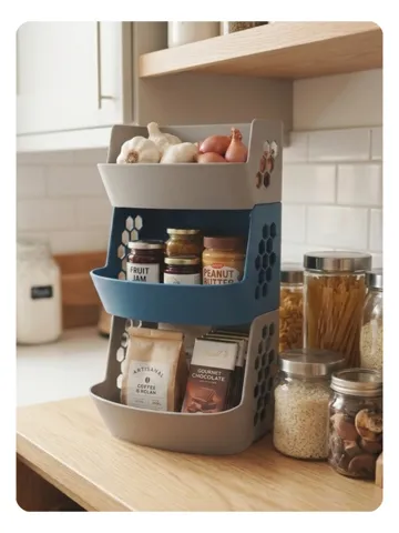 Organizador: Stackable Fruit & Pantry Kitchen Storage Baskets — vista de referencia 3