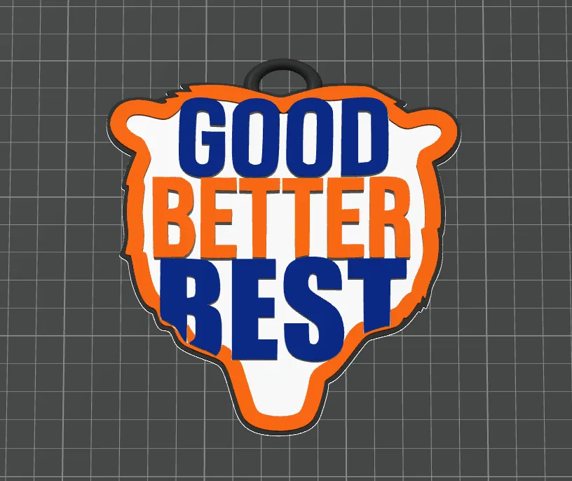 Good Better Best Charm - Free 3D Print Model - MakerWorld