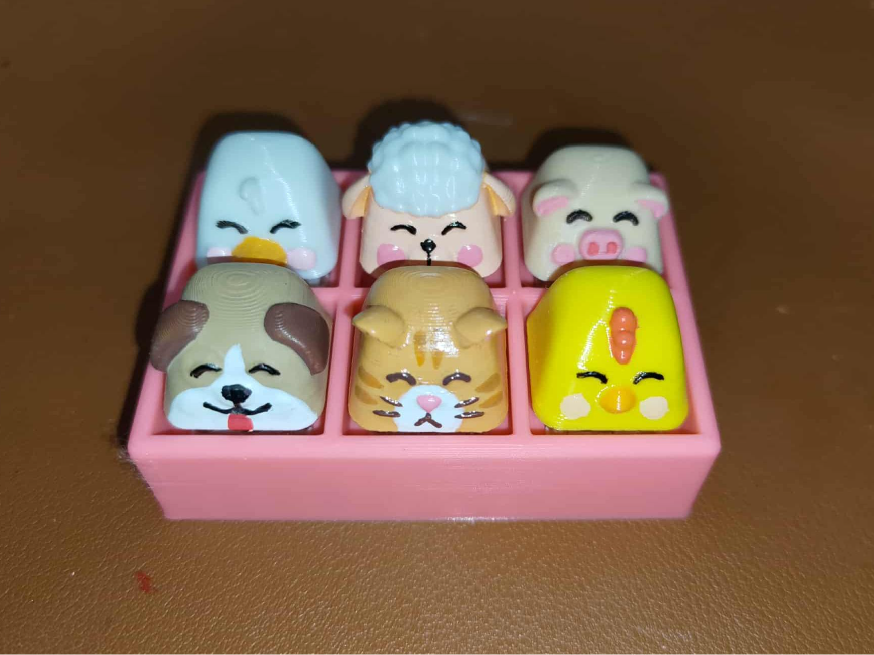 six animal keycaps, ( hand-painted or AMS ), 
