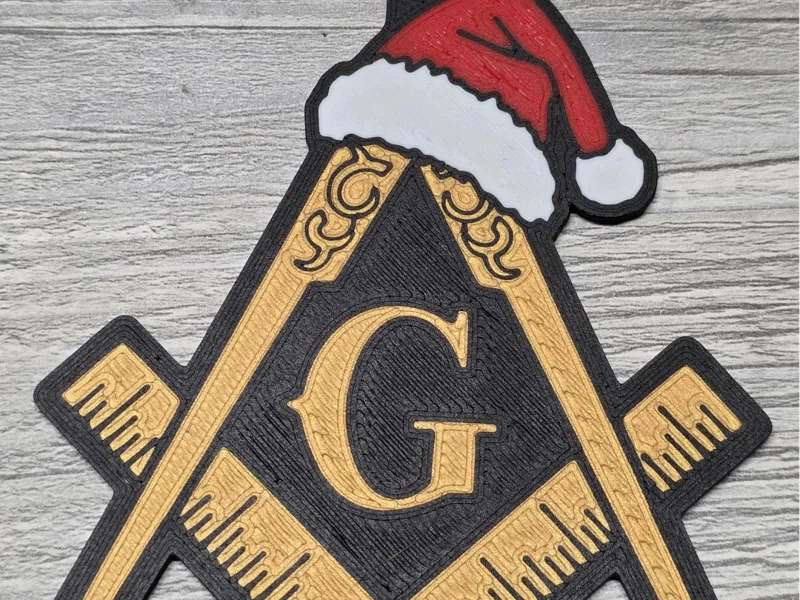 Square and compass christmas Ornament