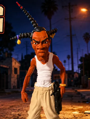 Figura decorativa: Loc Dog — Don’t Be a Menace Collectible Statue — vista de referencia 2