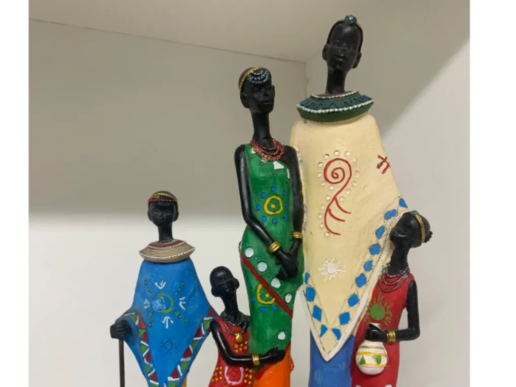 Sculpture famille africaine