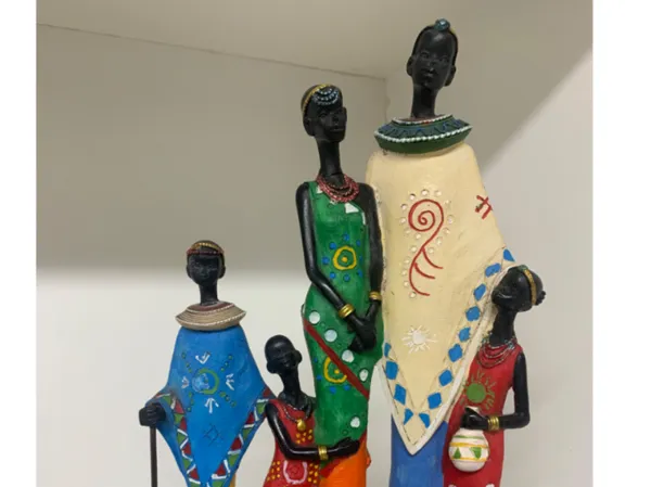 Sculpture famille africaine
