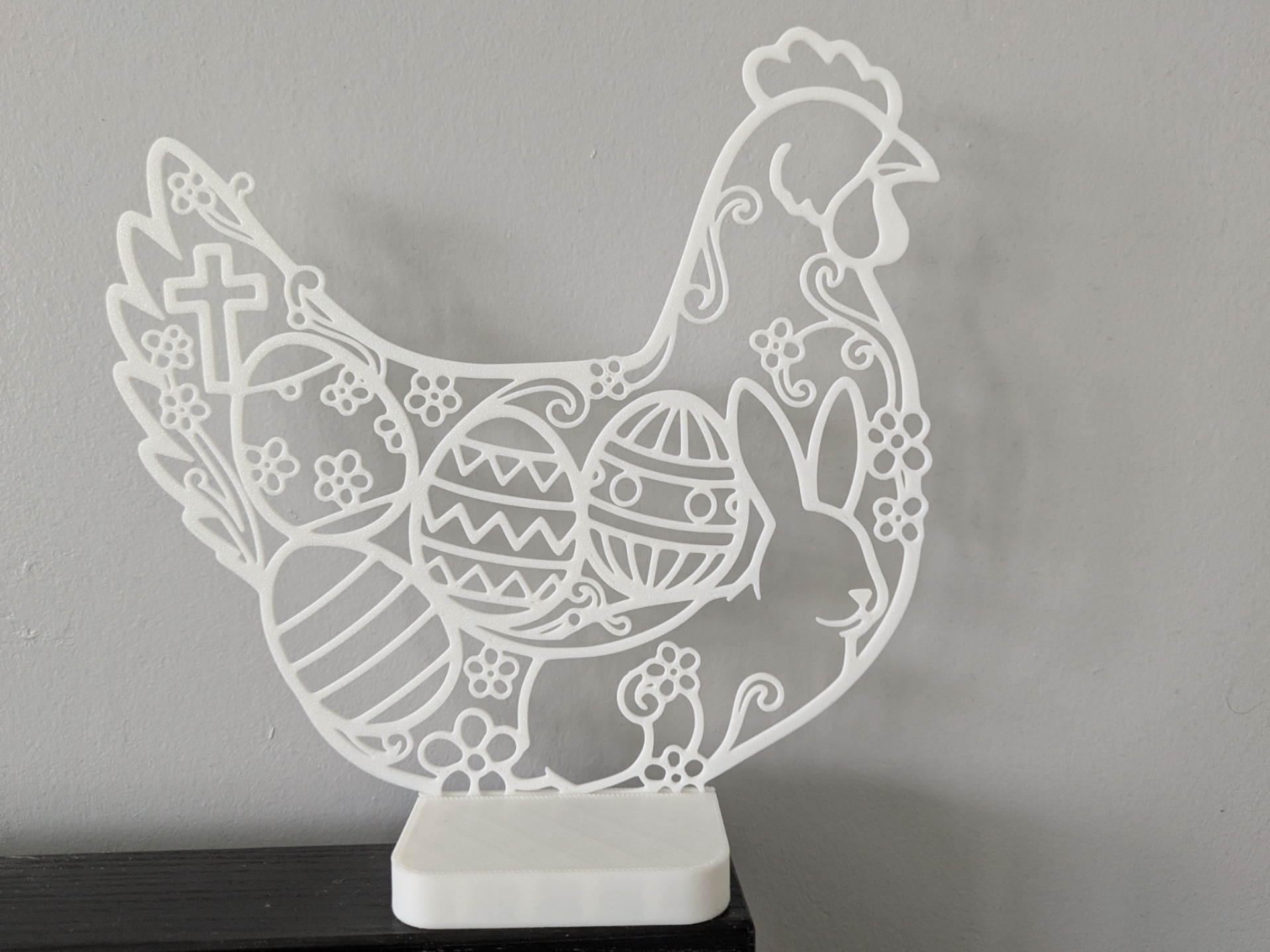 Silhouette décorative poule de pâques