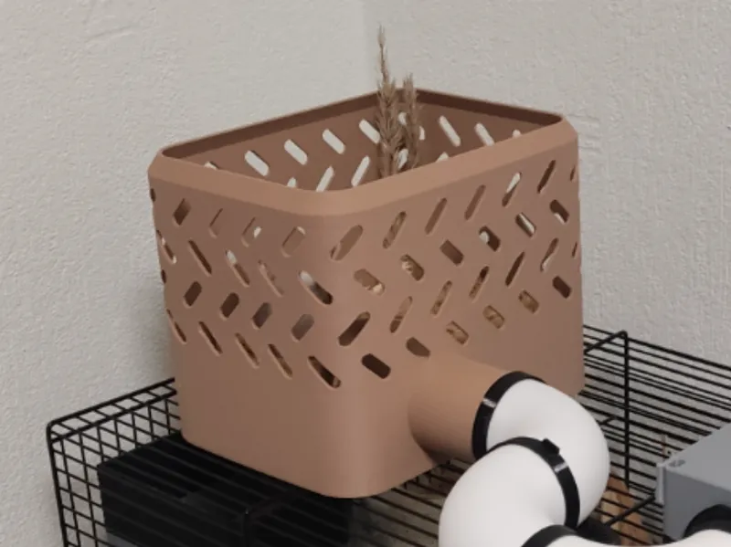 Hamster open roof playground with tube connection