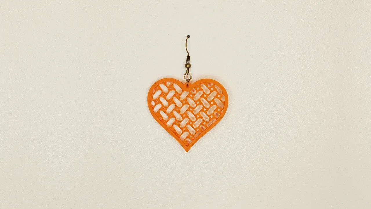 hearts loves infills - earrings, pendant view 2