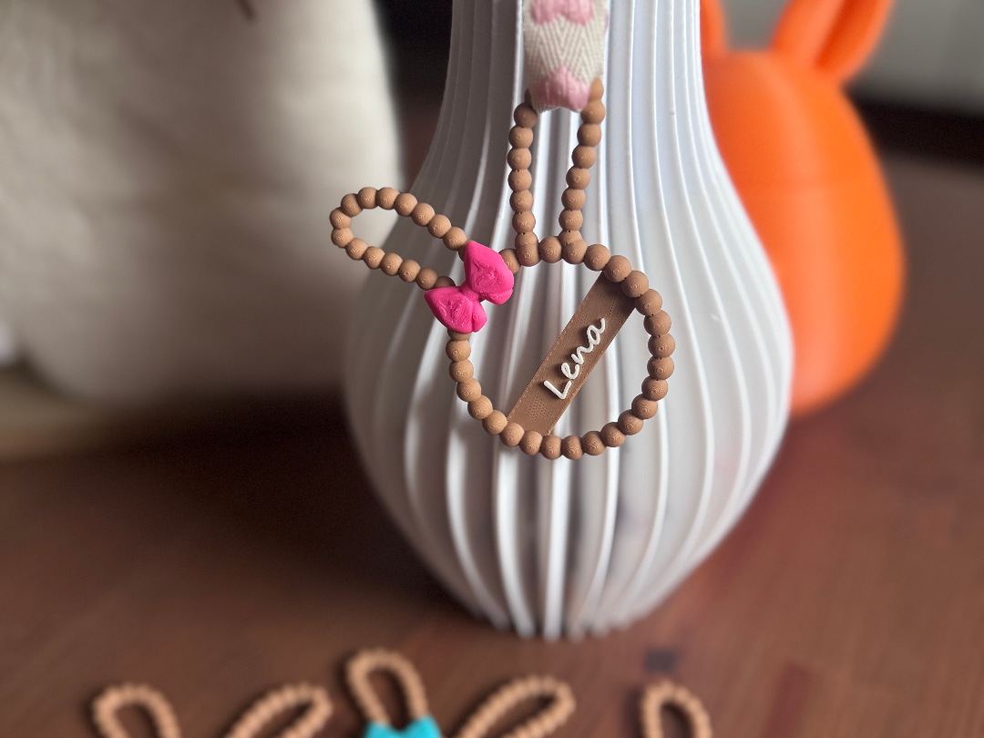 Perso. Namensschild im Hasen Design für Ostern
