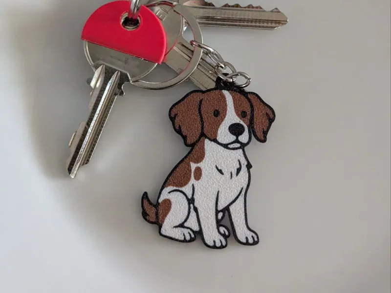 Breton dog Keychain