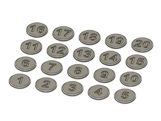 Numeric Token 1 - 20