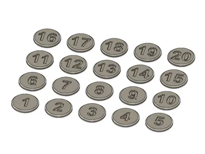 Numeric Token 1 - 20