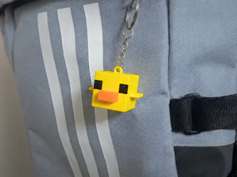 Minecraft Chicken Keychain