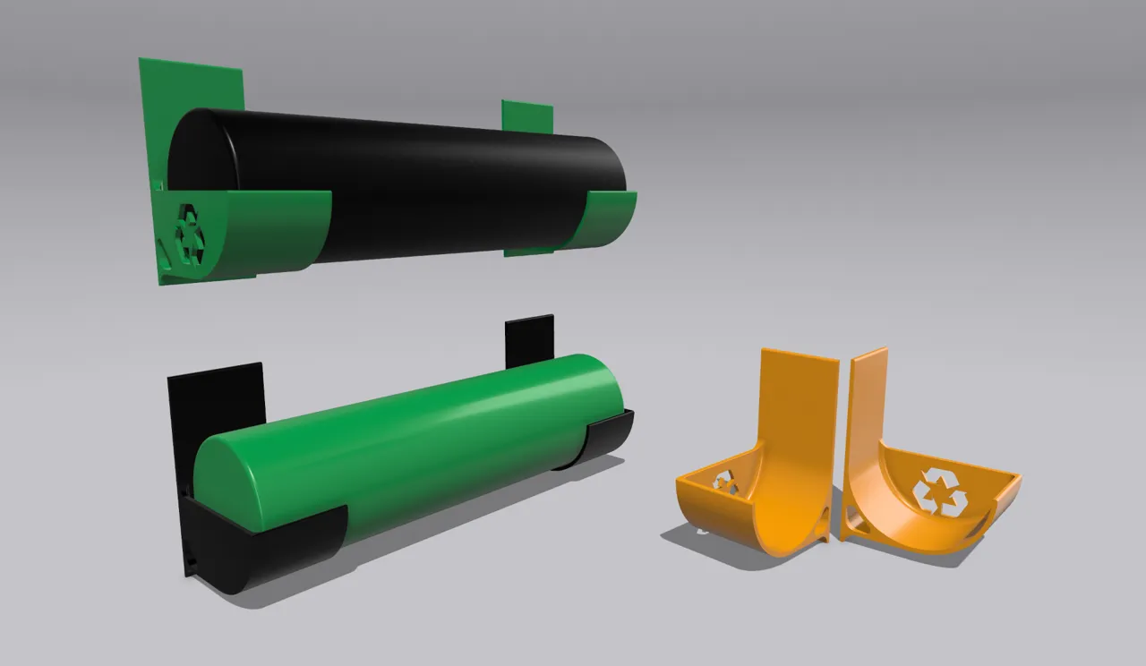 Slightly Over Engineered Trash Bag Roll Holder view 2