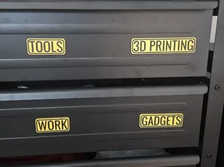 Customizable 3D Printable Labels (Hidden Magnets)