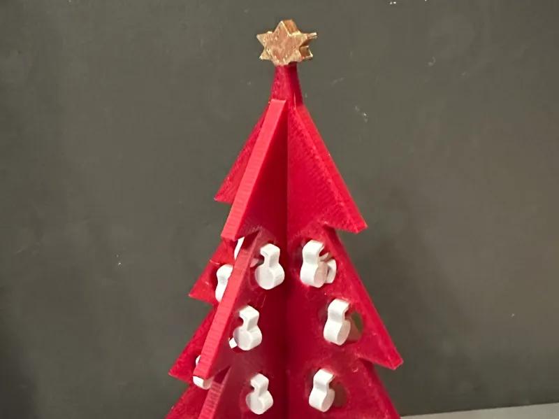 Slot together tree with baubles