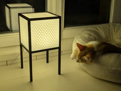 Rice paper style lamp