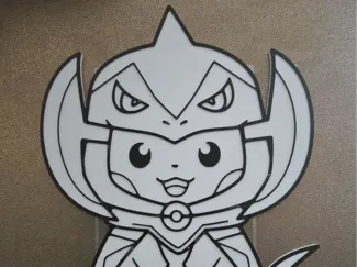 Poncho Pikachu Haxorus Coloring Panel
