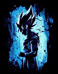 Portrait HueForge Son Goku (version bleue) — photo 3